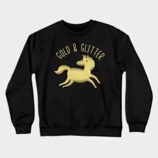 Gold and Glitter Unicorns Crewneck Sweatshirt